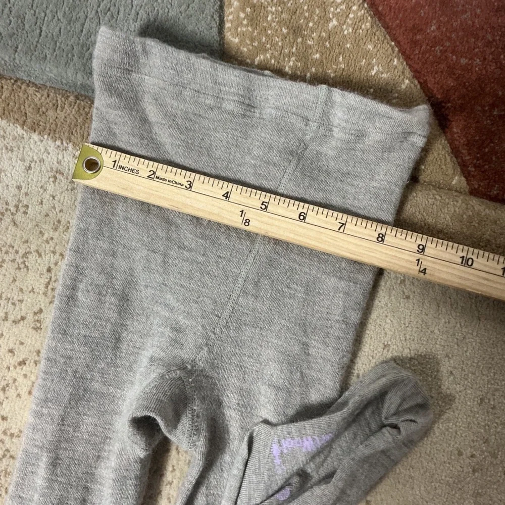 Smartwool Merino Wool Polka Dot Tights Kids Sz M Gray Thermal Footed Warm Layer